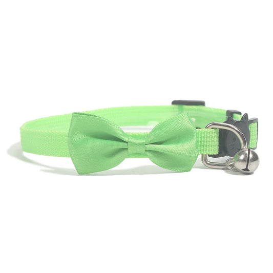 Multicolor Adjustable Pet Bow Bell Collars - Cute Cat Accessories and Supplies