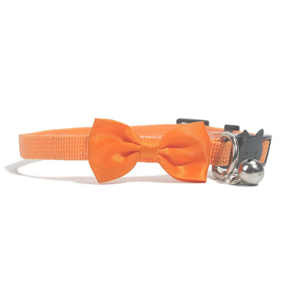 Multicolor Adjustable Pet Bow Bell Collars - Cute Cat Accessories and Supplies