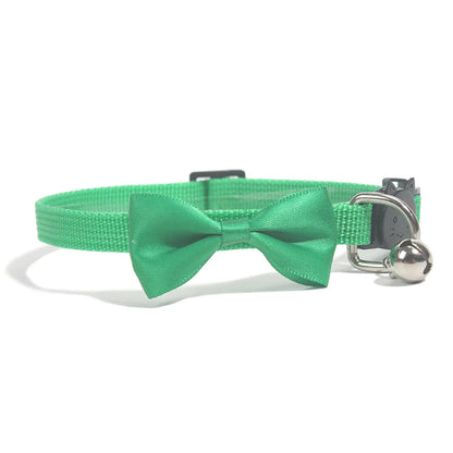 Multicolor Adjustable Pet Bow Bell Collars - Cute Cat Accessories and Supplies