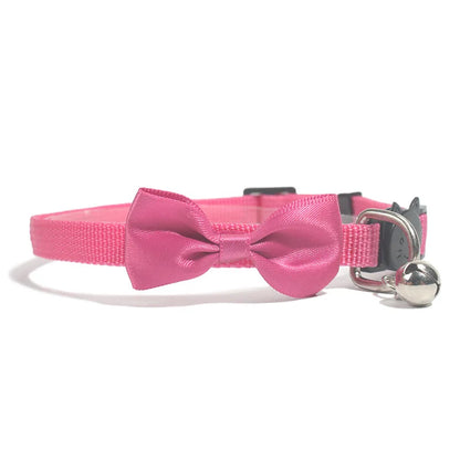 Multicolor Adjustable Pet Bow Bell Collars - Cute Cat Accessories and Supplies