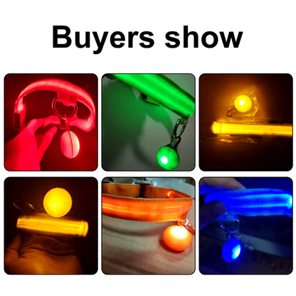 USB Rechargeable Illuminated Dog Collar with Detachable Pendant - Luxury LED Light for Small Dogs and Cats - Night Safety Collar Wholesale
