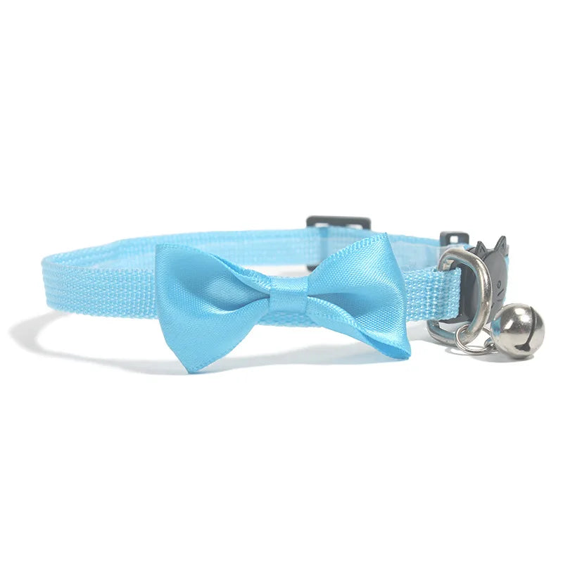 Multicolor Adjustable Pet Bow Bell Collars - Cute Cat Accessories and Supplies
