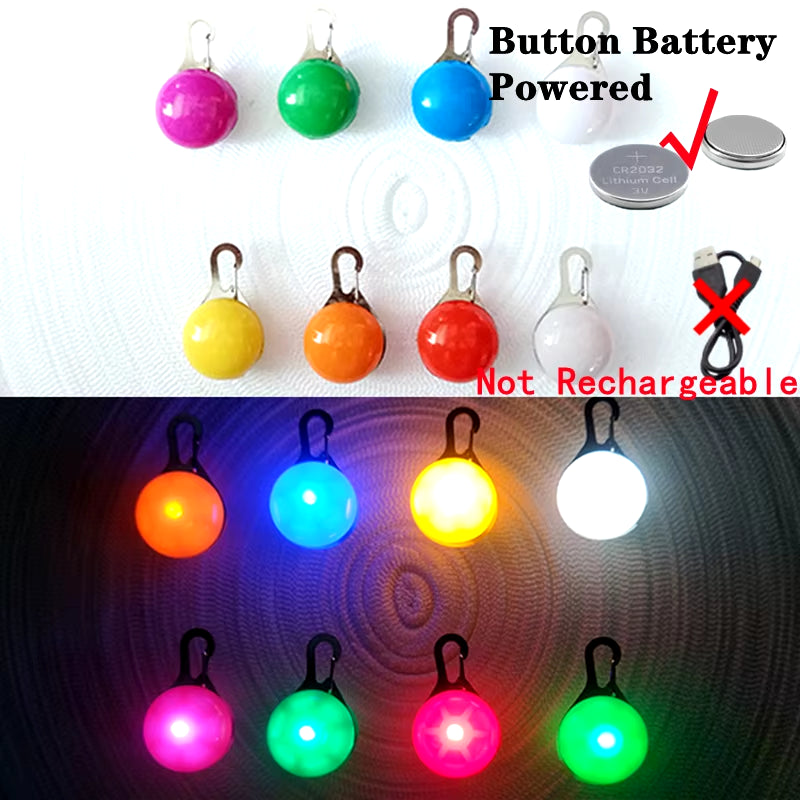 USB Rechargeable Illuminated Dog Collar with Detachable Pendant - Luxury LED Light for Small Dogs and Cats - Night Safety Collar Wholesale