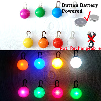 USB Rechargeable Illuminated Dog Collar with Detachable Pendant - Luxury LED Light for Small Dogs and Cats - Night Safety Collar Wholesale